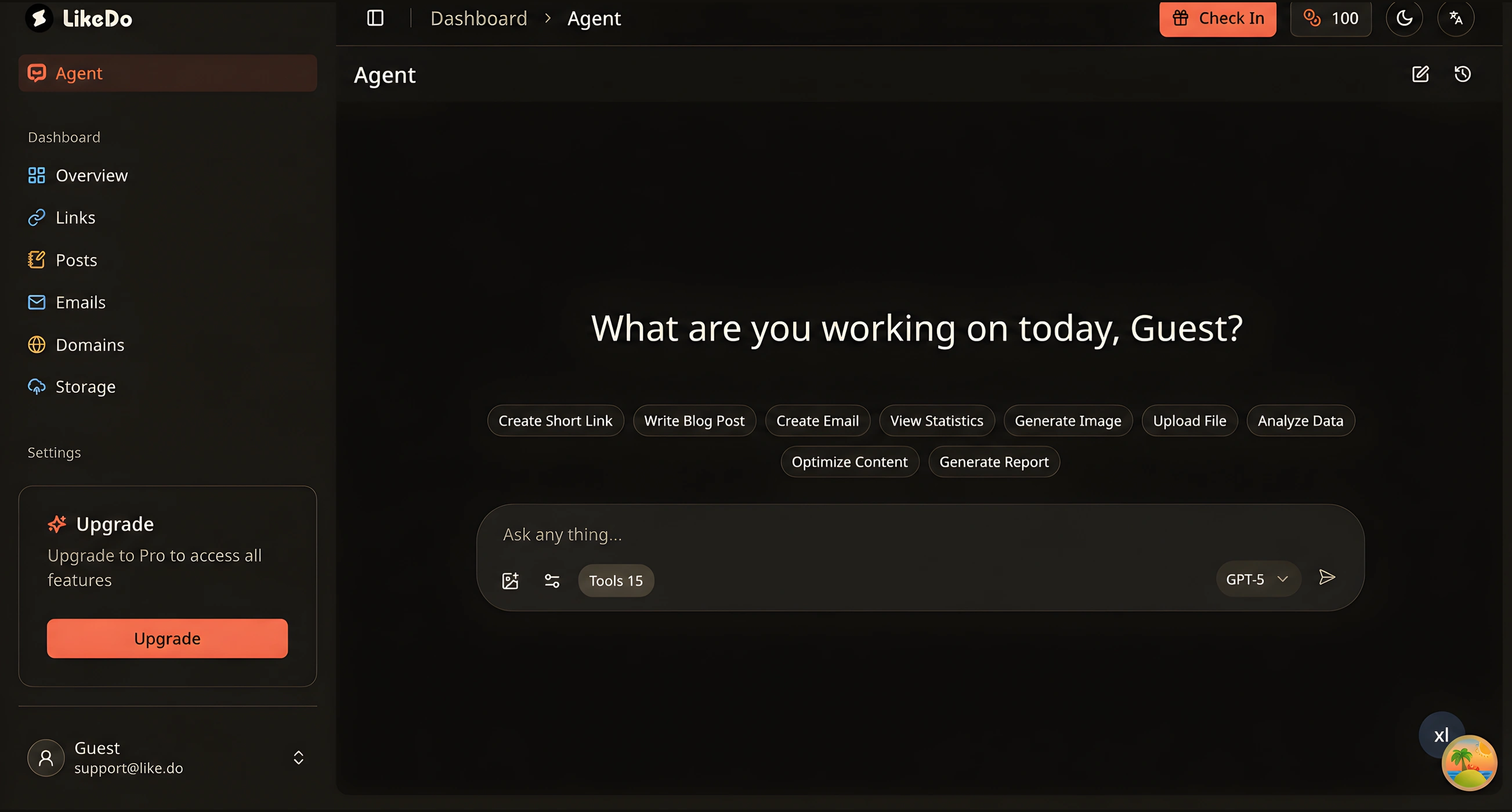 AI Agent dashboard