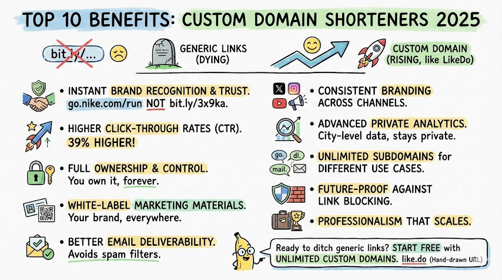 Top 10 Benefits of Using Custom Domain Shorteners in 2026 Top 10 Benefits of Using Custom Domain Shorteners in 2026